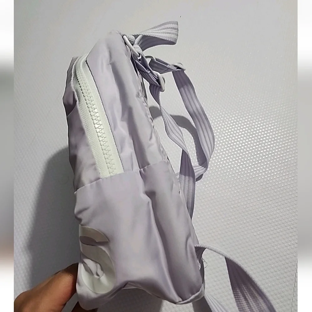 Adidas Pre Owned Linear Mini Backpack purple hue fair Condition Stains On Back - Picture 10 of 16